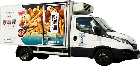 contacto Furgoneta de reparto de los productos de Pascompan