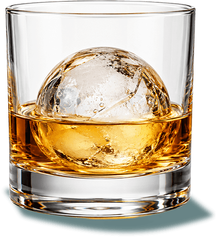 Vaso de whisky con hielo bola Pascompan.