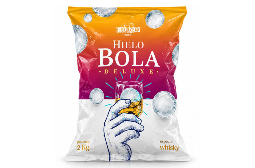 Bolsa de hielo bola Deluxe Pascompan especial para whisky.