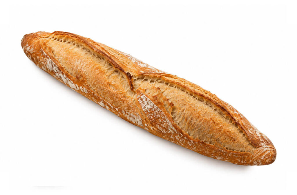 Barra Astur de pan con corteza dorada y acabado rústico.